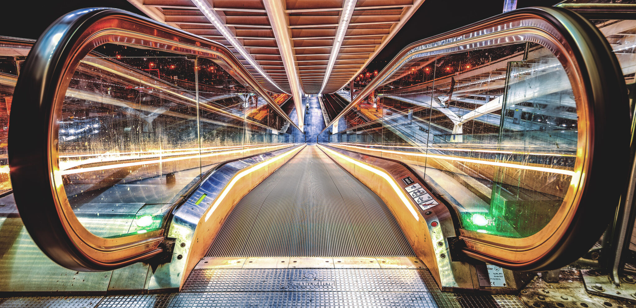 Lichter Rolltreppe Lüttich