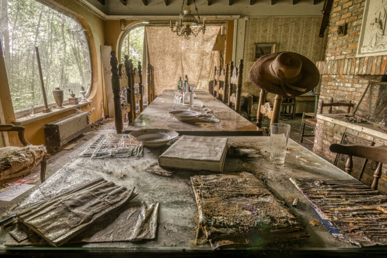 Maison Limmi überwuchertes Esszimmer
